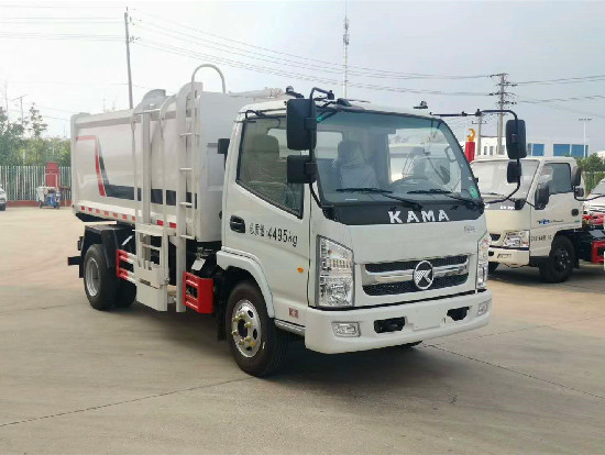凱馬國六6方藍(lán)牌自裝卸掛桶）式垃圾車