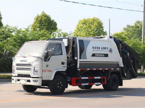國(guó)六江鈴順達(dá)藍(lán)牌4方壓縮式垃圾車
